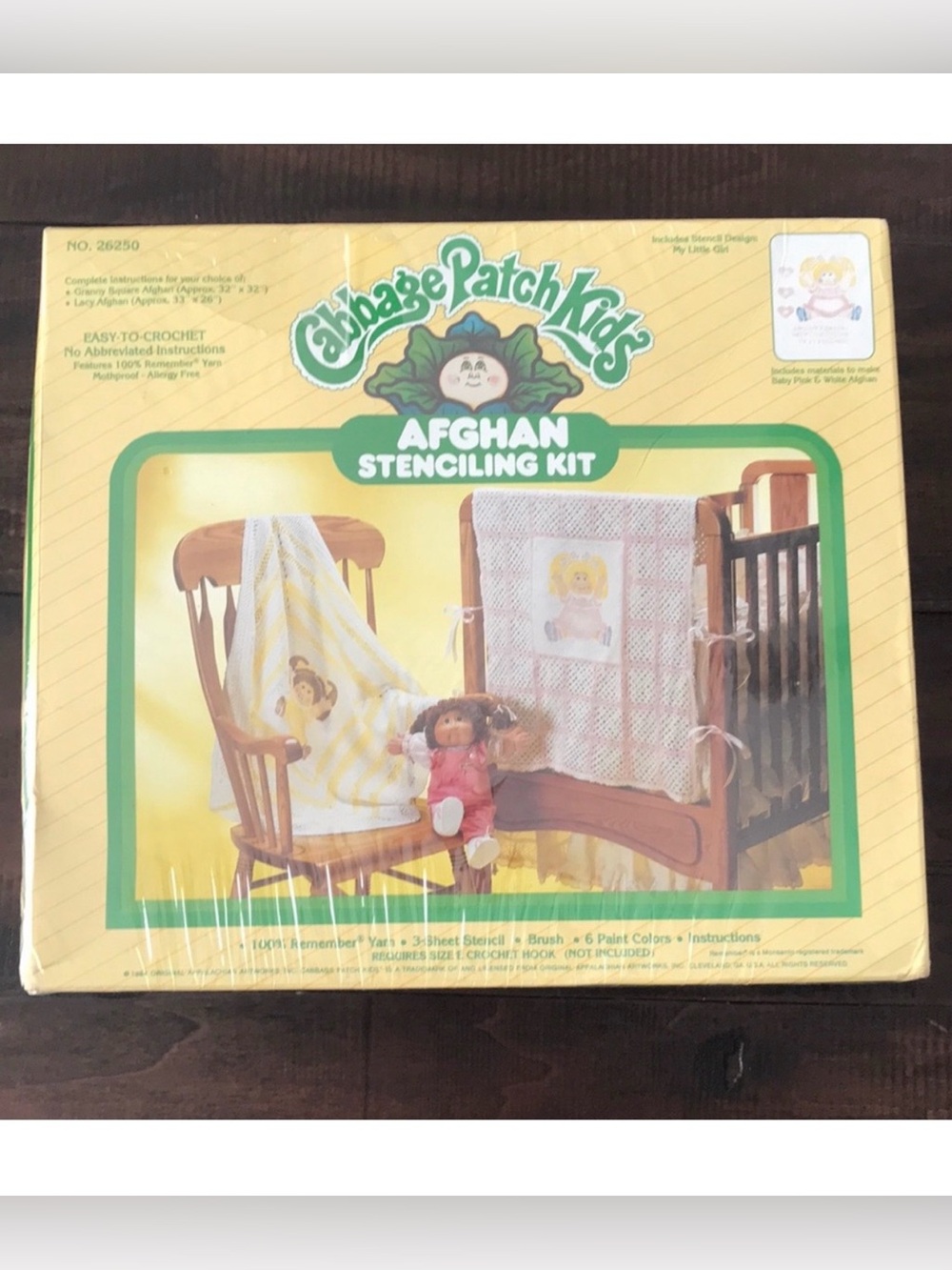 Cabbage Patch Kids Vintage 1984 Afghan Stenciling Kit
